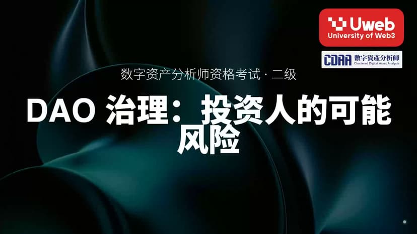 09. DAO 治理:投资人的可能风险